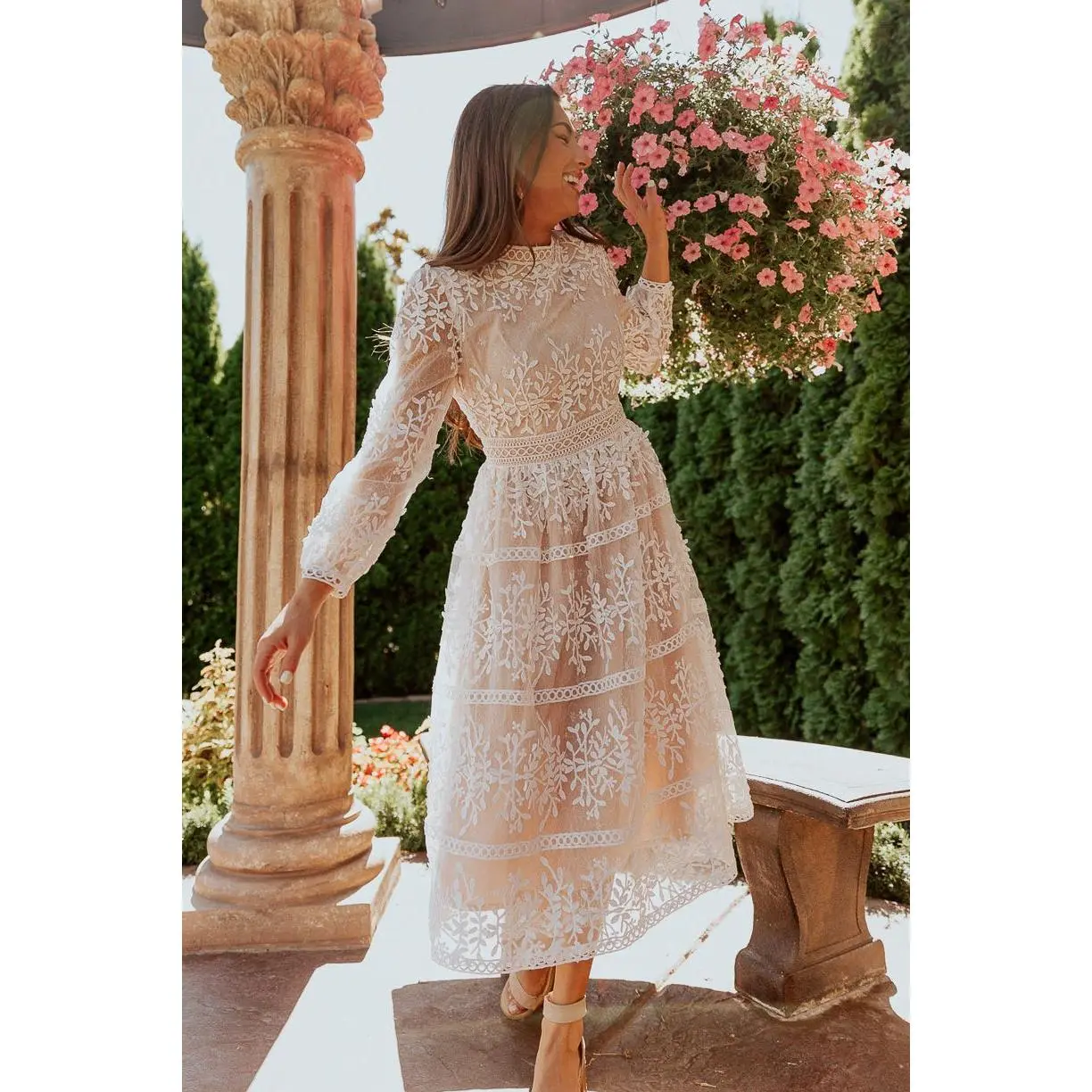 Sicily Dress in Champagne Lining