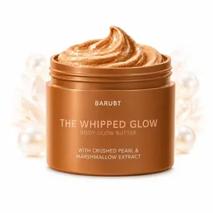 The Whipped Glow Body Glow Butter, Shimmer Body Butter with Crushed Pearl and Marshmallow Extract, Whipped Cream Texture Body Moisturizer, 7.05 oz / 200 g