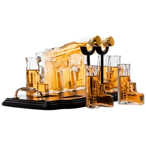 Pistol Whiskey & Wine Decanter - Gifts for Men & Dad, 2 Gun Whiskey Decanter Set with 6 Oz Pistols Shot Glasses - Cool Liquor Dispenser for Home Bar Unique Birthday Gift Ideas from Dad…