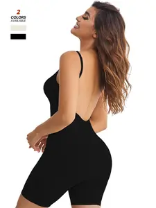 Women's Seamless Backless Shaping Bodysuit for Tummy Control and Lift, Adjustable Straps, Invisible Wear, Smooth, Available in Two Colors