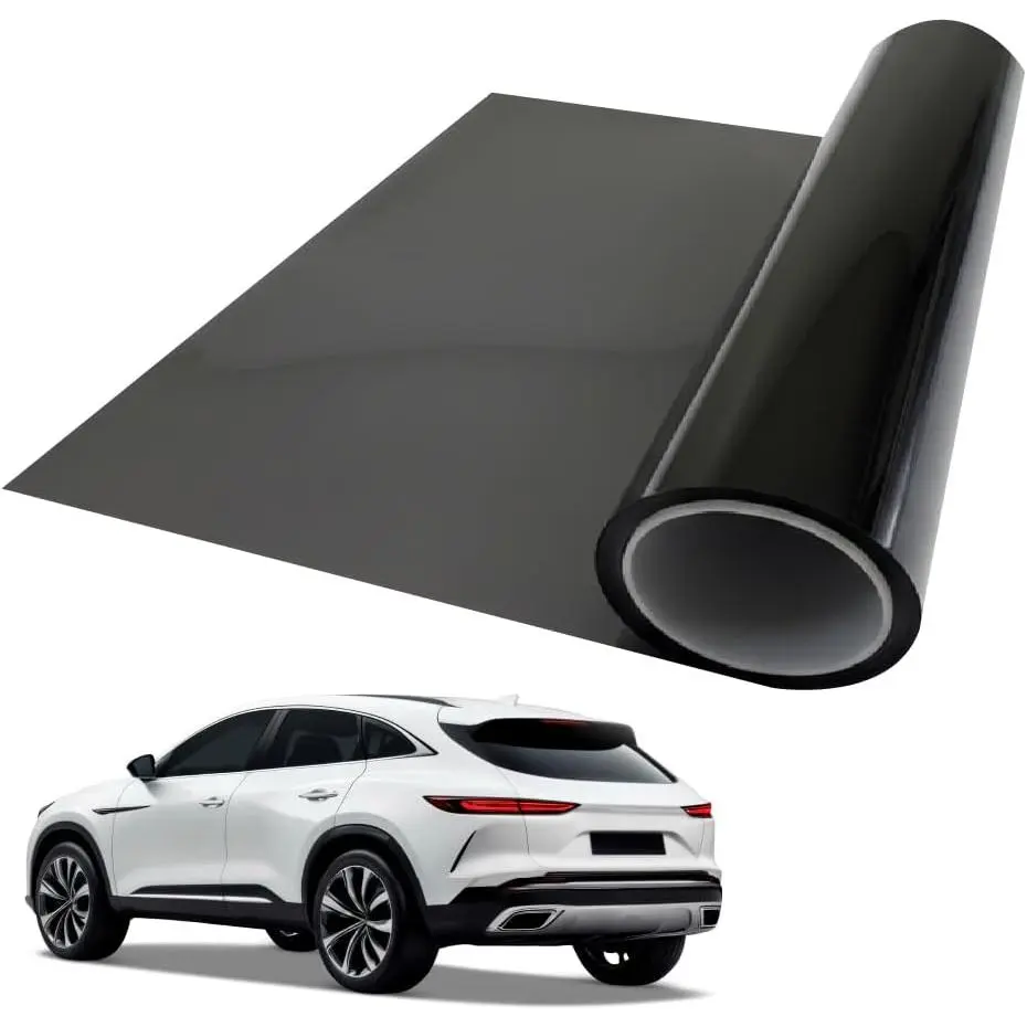 Ceramic Automotive Window Tint Film Roll -5% 15% 30% VLT Options,99% UV Rejection, Heat & Glare Reduction,  Window Tint, See Out Not in (5% VLT, 20in X 10ft)