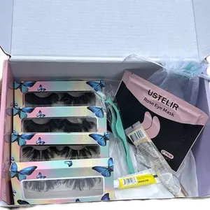 Lash Subscription Box - 4 Eyelashes & Beauty Essentials in Colorful Packaging - Makeup false eyelash