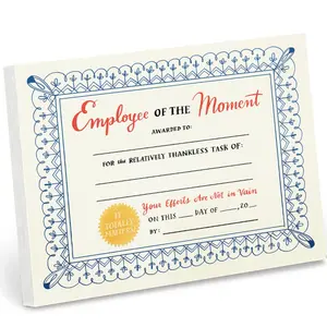 Employee of the Moment Notepad