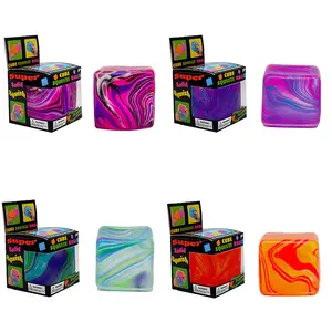 Schylling NeeDoh Nice Cube – Super Solid Squish Stress Ball, Soft Sensory Fidget Toy for Anxiety Relief