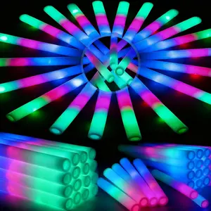 30 PCS Foam Glow Sticks with 3 Modes Colorful Flashing, Foam Light Up Sticks, LED Light Sticks, Glow Sticks Party Pack for New Year, Wedding, Raves, Concert, Christmas