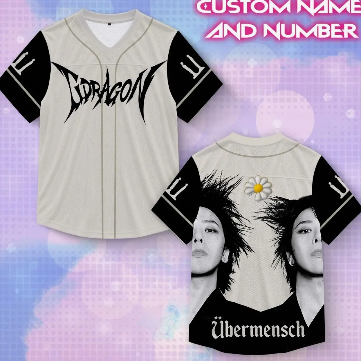GDragon Jersey, BIGBANG Kpop Jersey, GD Concert Outfit, Unisex Button Up Shirt, VIP Fan Gift