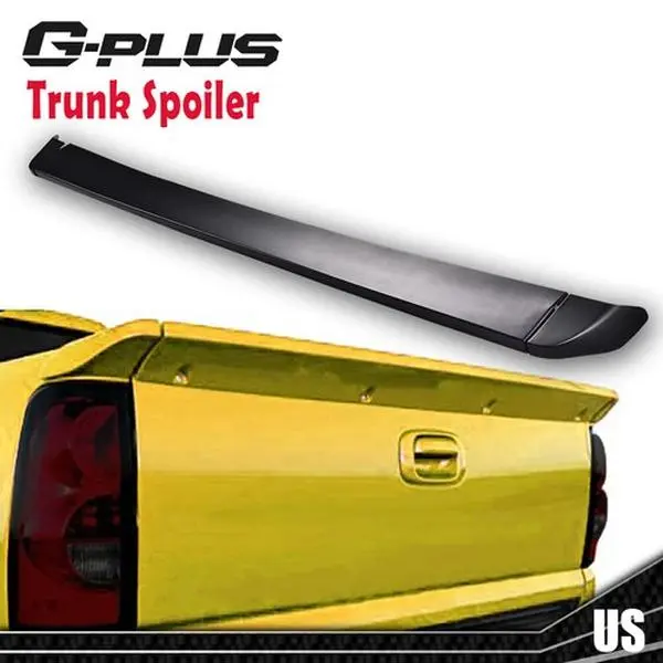 MOTOR GPLUS 100% Brand New Polyurethane Rear Tailgate Trunk Lip Spoiler Wing - 1 Unit, Easy Installation Chevy Accessories for 99-06 Chevy Silverado & GMC Sierra Trucks, Double Sided Tape Recommended Exterior Upgrade, 99-06 Series, One-Piece