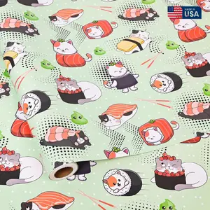 Sushi Cat Wrapping Paper Roll Funny Kawaii Cat Japanese Gift Wrap Sheets for Girls Boys Women Pet Lovers Birthday Holiday Baby Shower, Christmas Gift for Him, Gift For Her