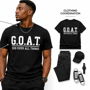 Men's Premium Short-Sleeve T-Shirt, G.O.A.T. God Over All Things Design, Unisex Fit