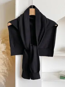 Women's Solid Color Shawl, Casual Versatile Minimalist Design Shawl for All Seasons, Fashion Accessories for Daily Wear, Scarf