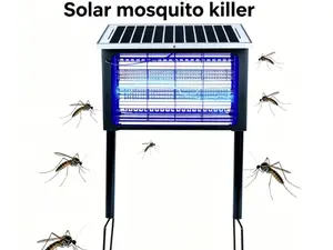 Solar Mosquito Killer with 360° UV Light – High Efficiency Bug Zapper, Waterproof Design, Equipped with Solar Panel & Large Battery; Portable Mosquito Lamp for Patio, Garden, Camping & Outdoor Use; Perfect Summer Gift