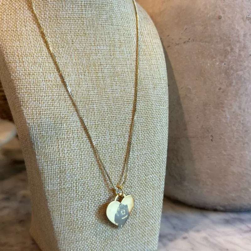 The Heirloom Pendant | Custom Photo Necklace | Personalized Picture Pendant | Engraved Heart Necklace | Keepsake Gift | Custom Jewelry