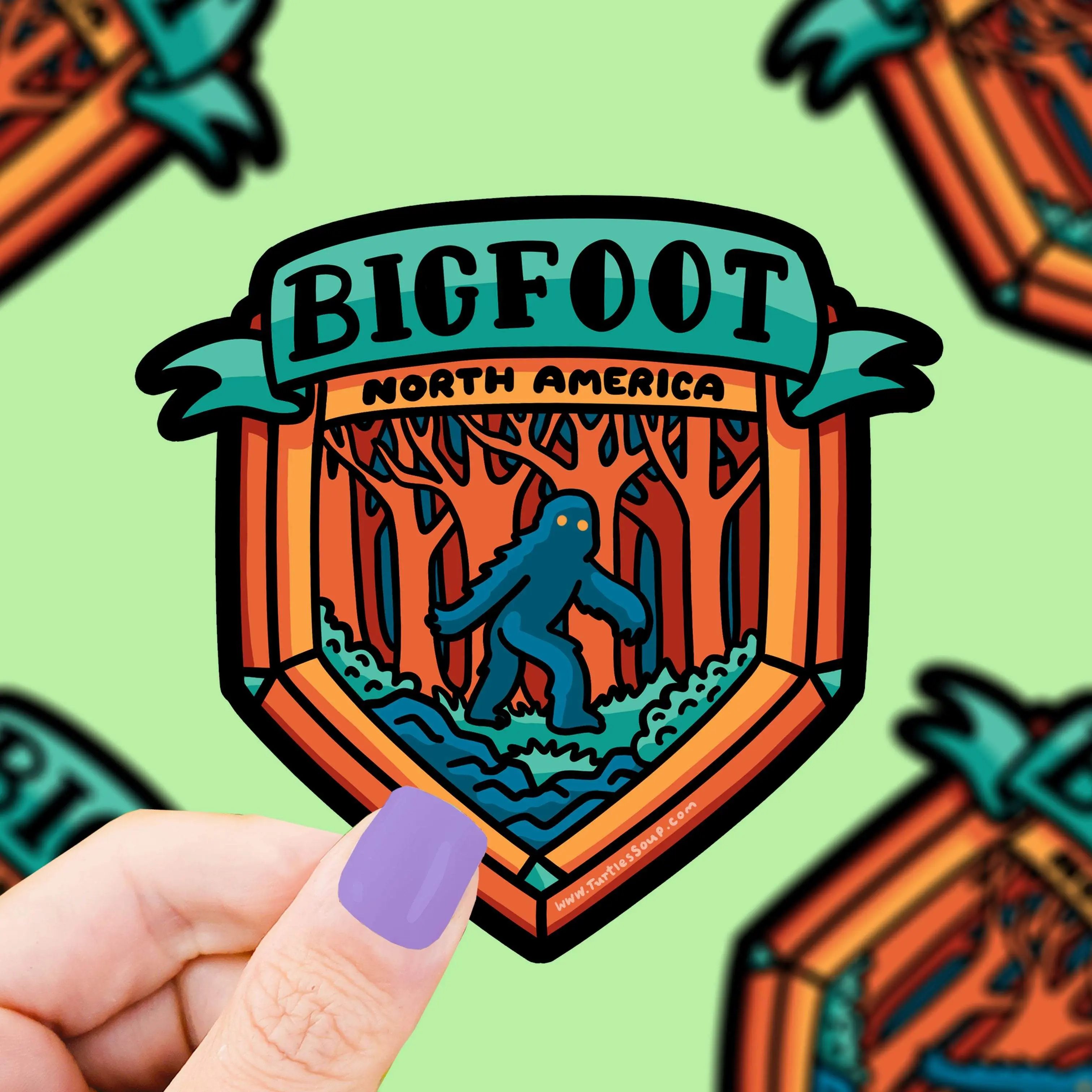 Bigfoot Cryptid Sighting Vinyl Sticker - Scratch Resistant and Waterproof
