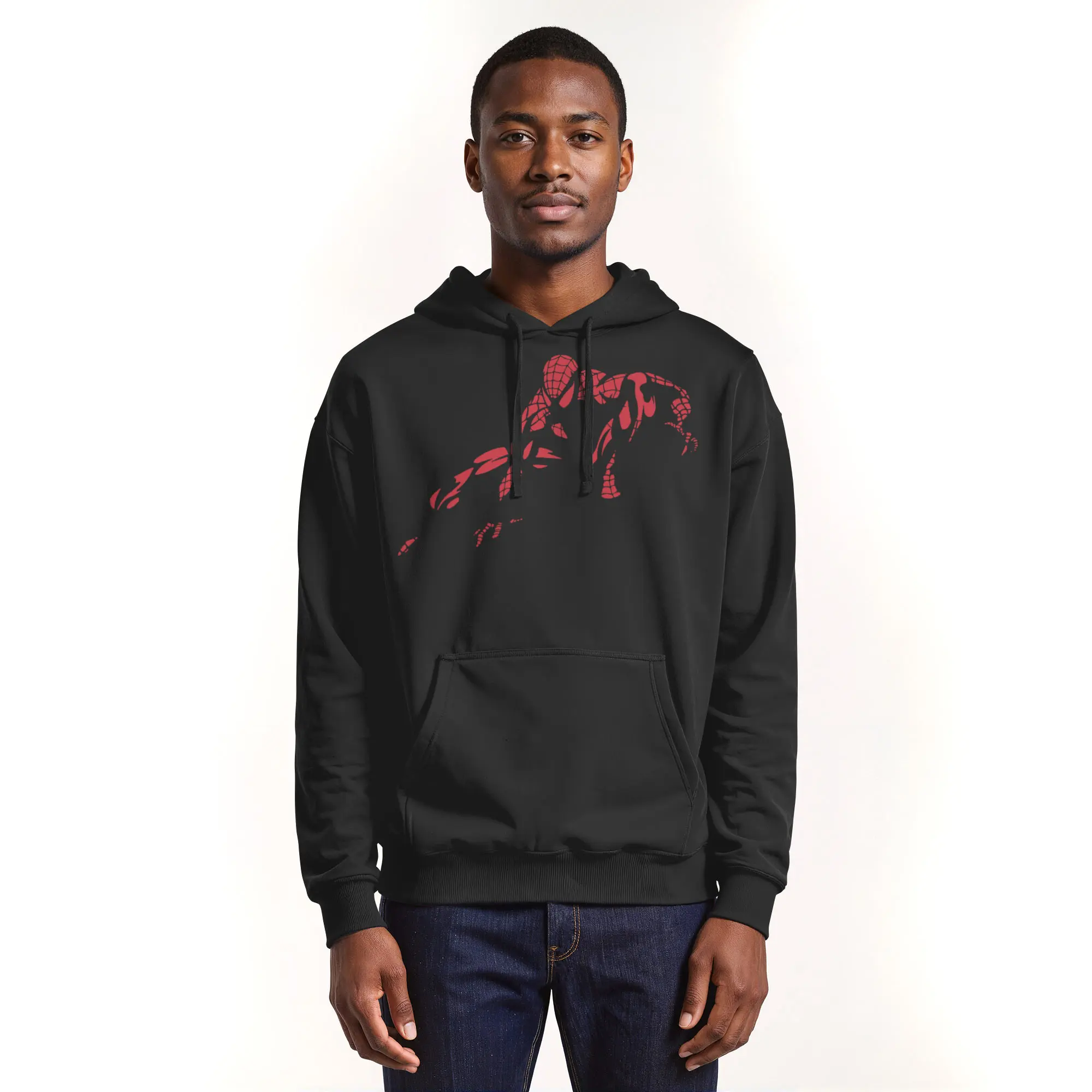 Marvel: Spider-Man Vintage Red Wraith Shadow Pose Mens Lightweight Hoodie