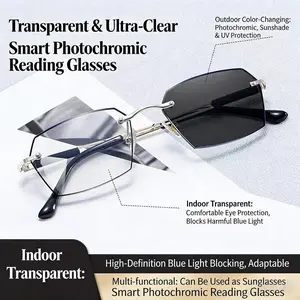 Optical Clarity Digital Eye Guard Intelligent Zoom Progressive Lenses Reading Glasses for Men & Women Blue Light Filter Silicone High-Definition Eye Protection Nose Pads Ergonomic Design