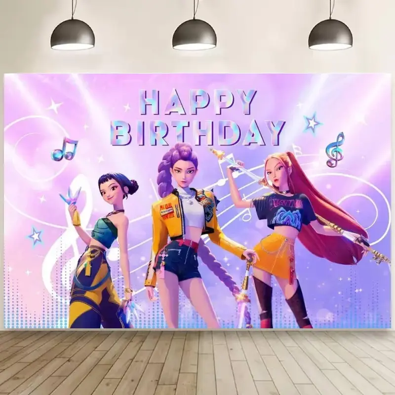 Pink Anime Tapestry Wall Hanging - 60x40 in, Easy-Setup Home Decor for Living Room, Versatile Party Backdrop & Decoration, Home Goods Photo Background Results, Ideal Gift for Girls