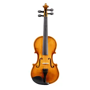 Brand New 1/2  1/4 1/8 Acoustic Violin Set for Children 4-10 Years Old with Hard Case Bow Shoulder Rest Rosin Extra Strings and Sourdine Basswood Construction Natural Color