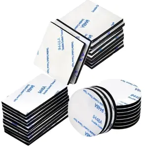 30/60/90 pcsSuper strong double-sided tape, black 3mm thick Eva foam double-sided adhesive tape die-cut tape, self-adhesive, waterproof, outdoor, multi-functional glue suitable for walls, floors, doors, cars, homes and offices