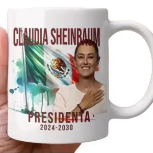 Claudia Sheinbaum México, Partido Morena Andrés Manuel López Obrador AMLO Ceramic Coffee