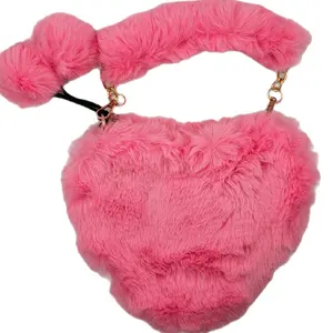 Heart Shaped Blush Purse pink/black/red