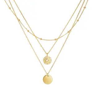 MINDDHA 14K Gold/White Gold Plated Layering Necklaces Minimalist Pendant Design Stylish Y Pendant Necklace for Women 15"/18" + 3 inches Extender Hypoallergenic Nickel-Free Lead-Free