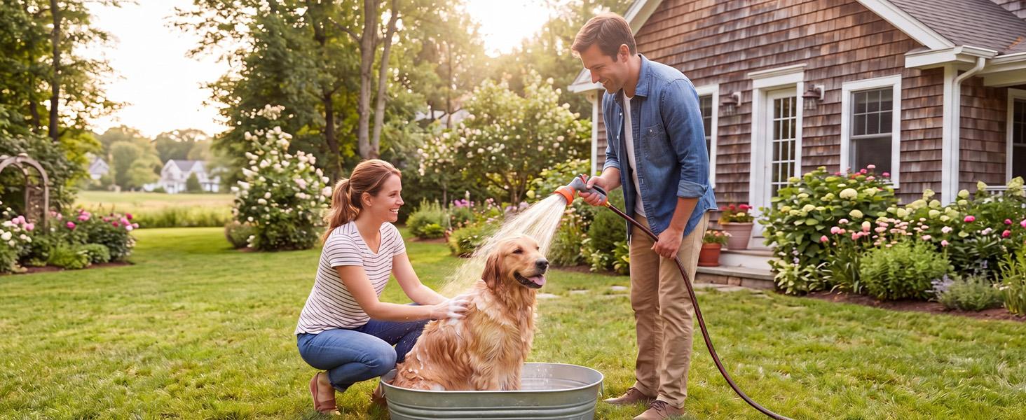Retractable Garden Hose Reel with 9-Pattern Spray Nozzle, Wall Mount 180° Swivel Auto Rewind Water Hose Cart, Heavy Duty Flexible Water Hose for Yard Car Pet Washing & Plant Watering Retractable Garden Hose Reel with 9-Pattern Spray Nozzle, Wall Mount 180° Swivel Auto Rewind Water Hose Cart, Heavy Duty Flexible Water Hose for Yard Car Pet Washing & Plant Watering