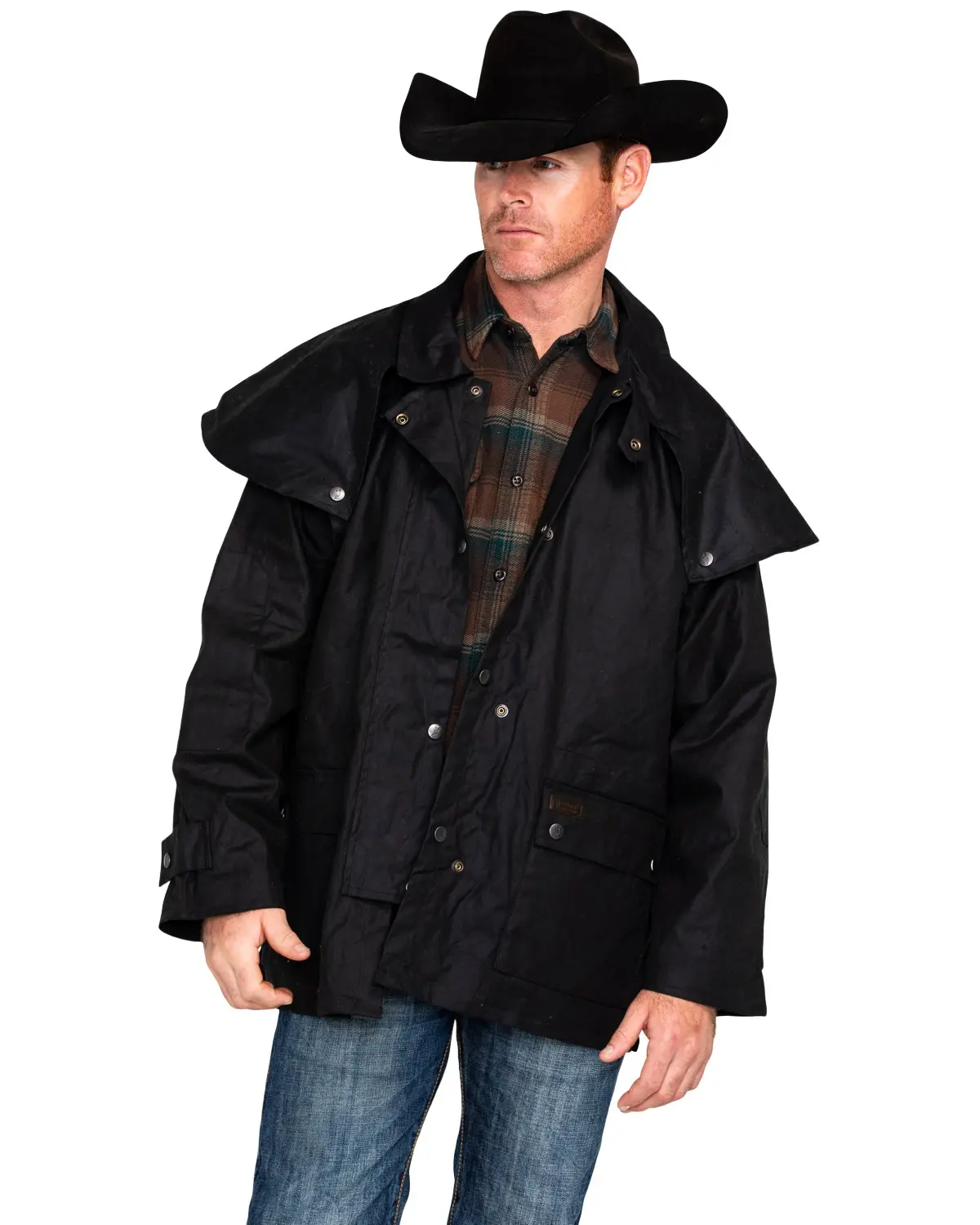 Outback Trading Co Men's Co. Men'S Short Oilskin Duster - 5008 Blk