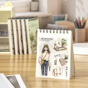 20 Sheets per Bag Coil Sticker Notebook, Washi and PET Dual Material, Versatile Professional Series with 6 Occupation Themes, Decal Sticker, Sticker Paper