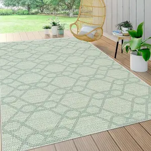 Outdoor Abstract Geometric Pattern Floor Mat, Waterproof Non-slip Floor Carpet, Unique Rugs, Decorative Area Rug for Garden, Porch, Balcony, Camping, Rv Trips, and Decks, Modern Geometric Rug