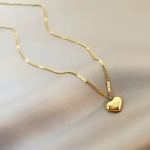 Simple, Fashionable, Elegant Stainless Steel Heart-shaped Necklace For Men And Women, Holiday Party Decoration Gift