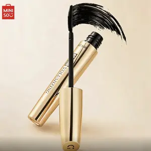 MINISO Golden Tube Lifting & Long-Wearing Mascara, Long lasting, Easy -Remove,Makeup Tools, Perfect for Travel Outdoors Campus Festivals Party