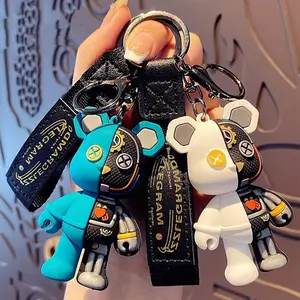 Mechanical Bear Keychain Pendant, Car Key Chain Accessory, Ideal Gift for Family Friends Loved Ones, Perfect for Holidays Parties