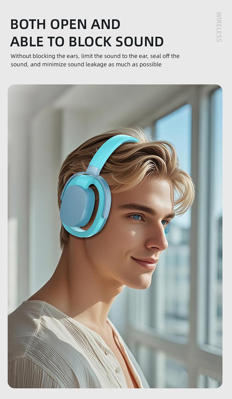 ZW-083 Headset Bluetooth Headphones，Hollow Earphone Design,Outstanding Acoustic Performance Balance Technology, Low-Latency Sound Image Synchronization, Bluetooth 5.4 Stable Version, 30-Hour Battery Life, Suitable For Work Or Outdoor Activities.