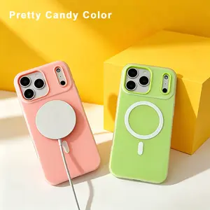 [Luxury Candy Color Case] Mobile Phone Case 2-in-1 Magnetic Phone Case Compatible with Samsung iPhone 17 Pro Max Air 16 -11 Pro Max Plus Cover Matte Soft Shell Magnetic Wireless Charging 17ProMax Cases Shockproof Back Cover for Men Women Girls fathersd