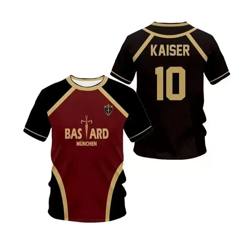 Japan Anime Michael Kaiser Shirt Isagi Cosplay Costumes Bastard Munchen Yukimiya Reo Ness Hiori Football Shirt 3D Printing