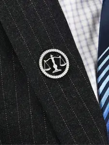 Classic Stainless Steel Wheat Sheaf Balance Brooch, Court Judge Business Suit Collar Pin, Law School Student Symbol of Fairness Jewelry Gift, Durable Metal Pins