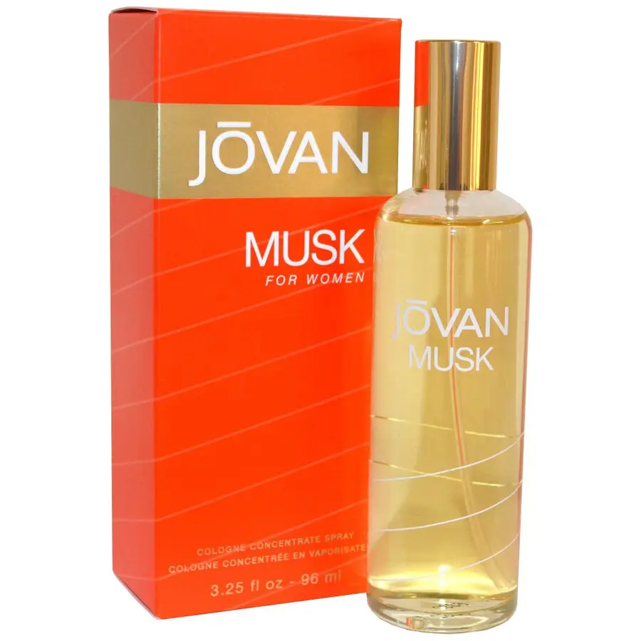 Jovan Musk for Women Eau de Cologne Spray 3.25 fl oz Pack of 1 Jasmine Amber Neroli Notes Long Lasting Travel Size Perfume