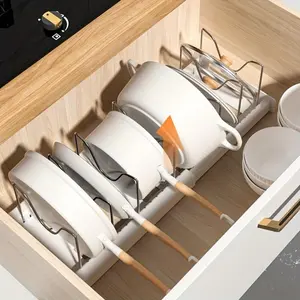 The expandable pot and flat pan storage rack is suitable for cabinets, pot lid storage racks. It features 7 removable stainless steel dividers for organizing and storing kitchen items in cabinets.Black Friday,Thanksgiving Day,Christmas Day,Cyber Monday.