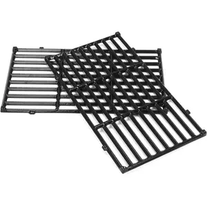 17.5" Porcelain-Enameled Cast Iron Grill Grates for Weber Spirit E-210 S-210 E-220 S-220, Spirit I & II 200 Series with Front Control, 7637 Polished Grill Grate Replacement , 2-Pack