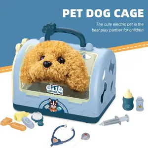 Electric Plush Toy Puppy Pet House Parent-child Interactive Toys Animal Toy Walking Wagging Educational Kids Toddler Gift