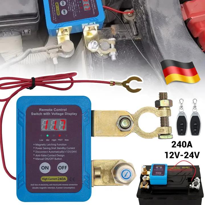 12V 240A Doppelte Fernbedienung Automatisch Auto Batterie Trennschalter Schalter
