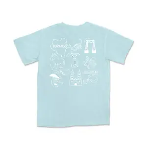 Durango México State Comfort Colors T Shirt Unisex Cotton Tee Top Summer Shortsleeve Tshirt Casual Graphic Short Sleeve T-Shirt Letter