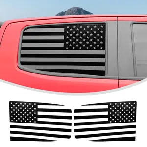 For 2014+ Chevy Colorado Rear Side Window Decal Sticker US Flag truck