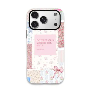 Small floral cross bow pattern phone case, double-layer protective shell durable, shock-absorbing, stylish protection suitable for iPhone 11 12 13 14 15 Pro Max Pro Plus series fashionable creative design new phone case gift for friends Valentine's Day