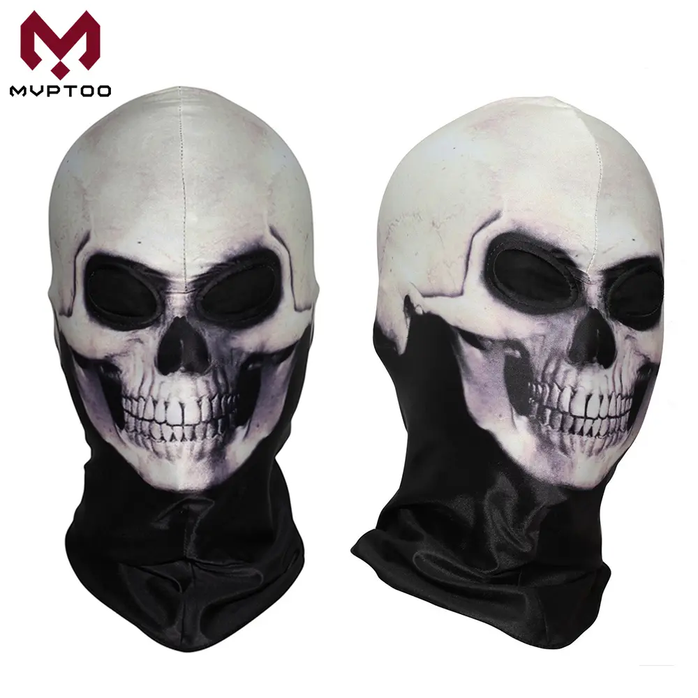 MVPTOO Skeleton Balaclava - Soft Breathable Full-Face Sports & Outdoor Face Cover for Adults, Spooky Halloween Cosplay Accessory, Accessories, Face Mask
