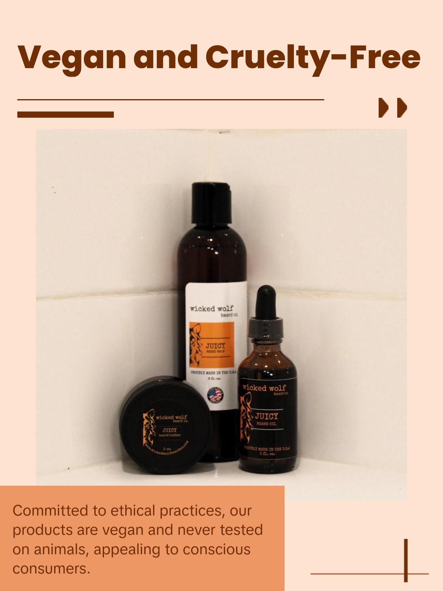 Wicked Wolf Beard Co. Wolf Pack - All natural Beard care set - three delicious scents