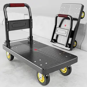 Portable Flat Cart with Quiet Swivel Wheels, 660Lbs Capacity, Ideal for Moving and Home Renovation