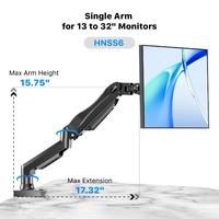 Black Single Monitor Arm