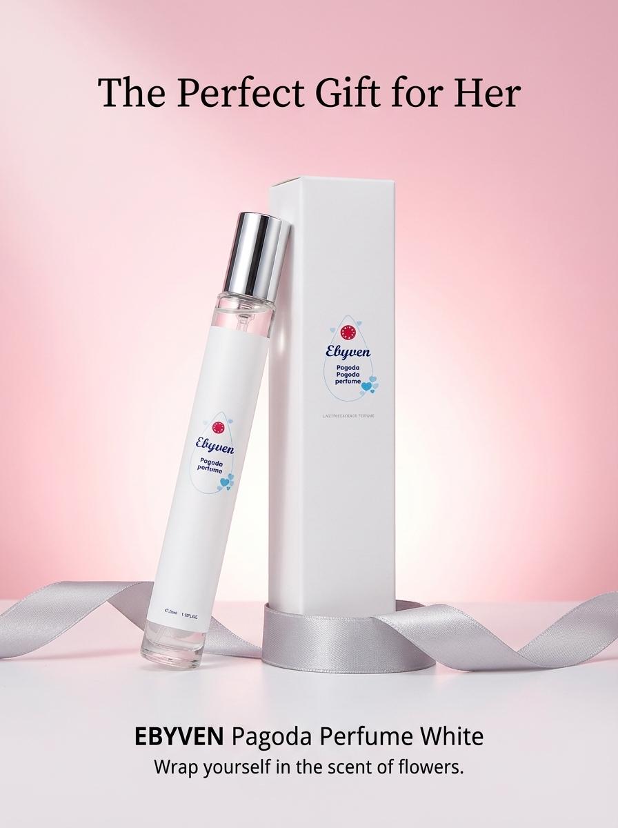 EBYVEN Pagoda Perfume Soft Powder Scent Eau De Toilette Perfume Natural Fragrance Spray 35ml/1.1FL.OZ. Suitable For Daily Use For Working