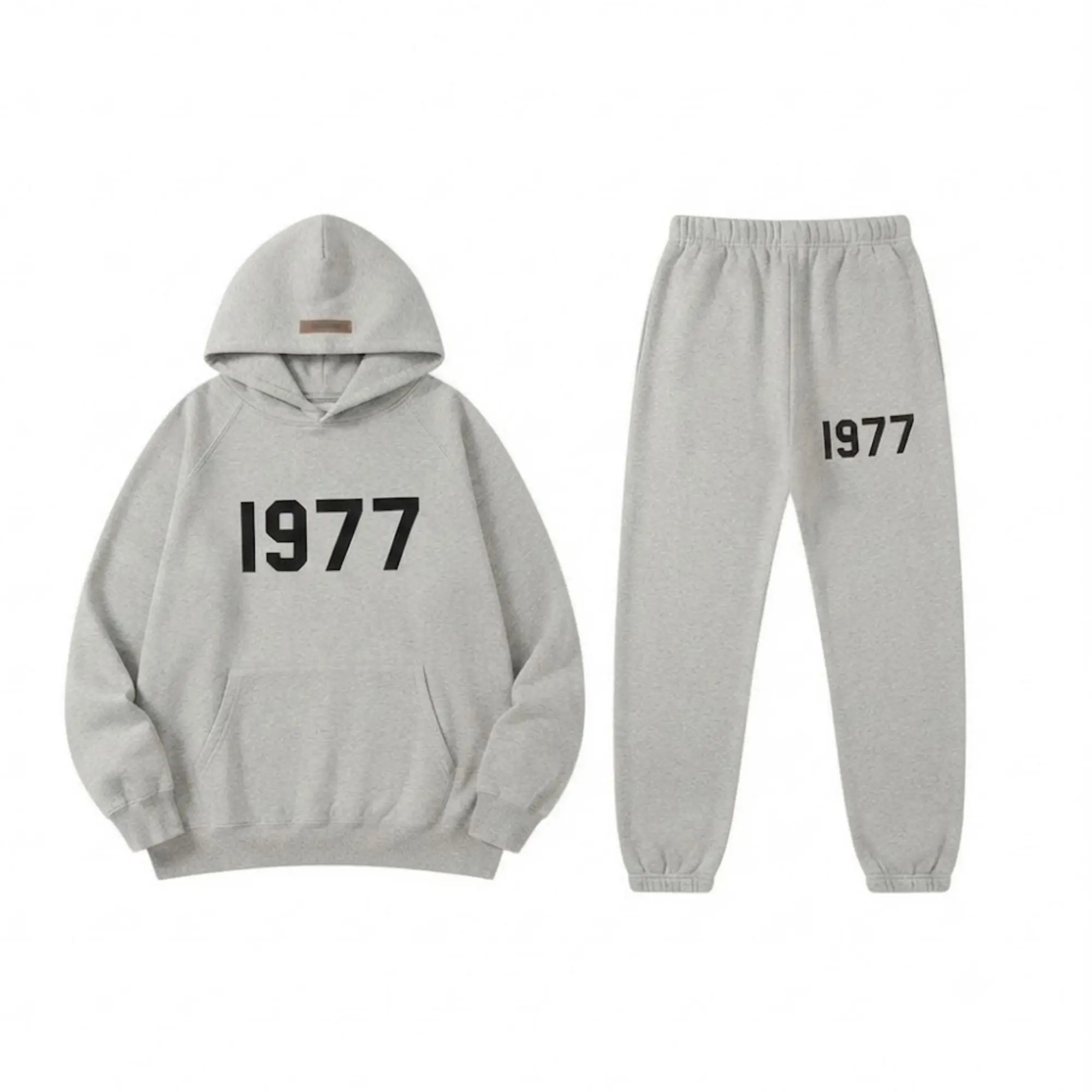 Men's Unisex 1977 Essential Hoodie & Joggers 2-Piece Set - Cozy Pullover, Streetwear Loungewear, Couple Gift Idea 2025